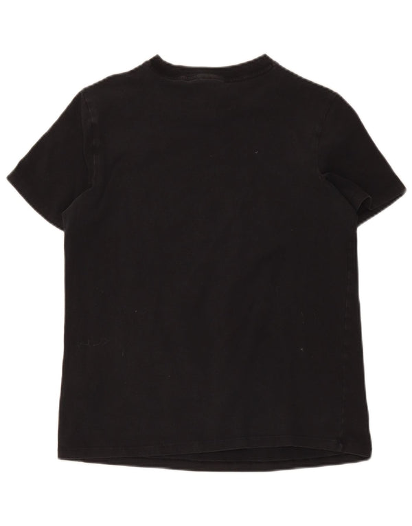 Adidas Womens Graphic T-Shirt Top UK 14 Medium Black Cotton