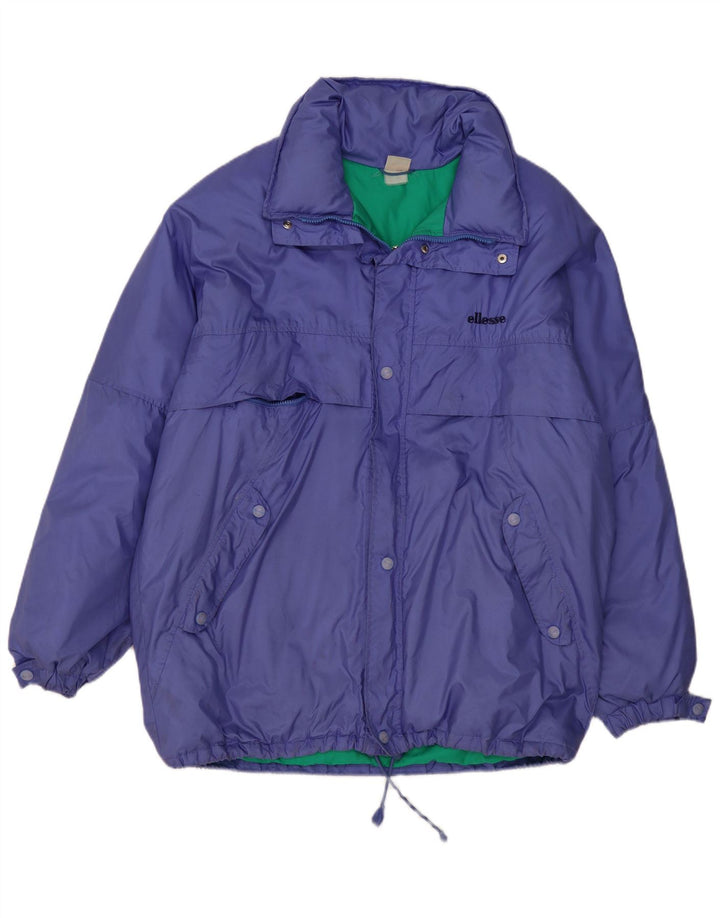 Ellesse Mens Padded Jacket UK 44 2XL Purple Nylon