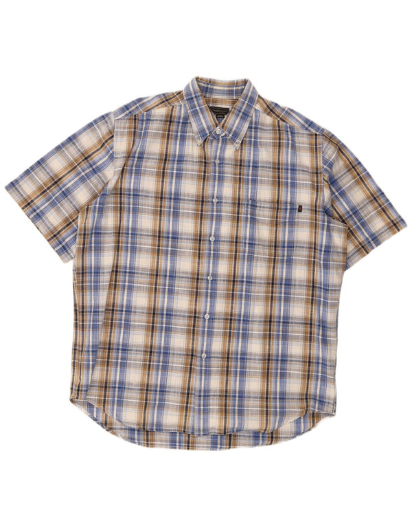 Marlboro Classics Mens Short Sleeve Shirt 2XL Multicoloured Check Cotton