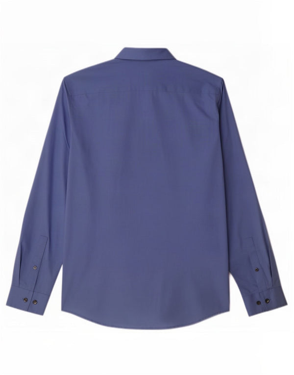 Calvin Klein Mens Shirt Size 15 1/2 Medium Blue Cotton Classic