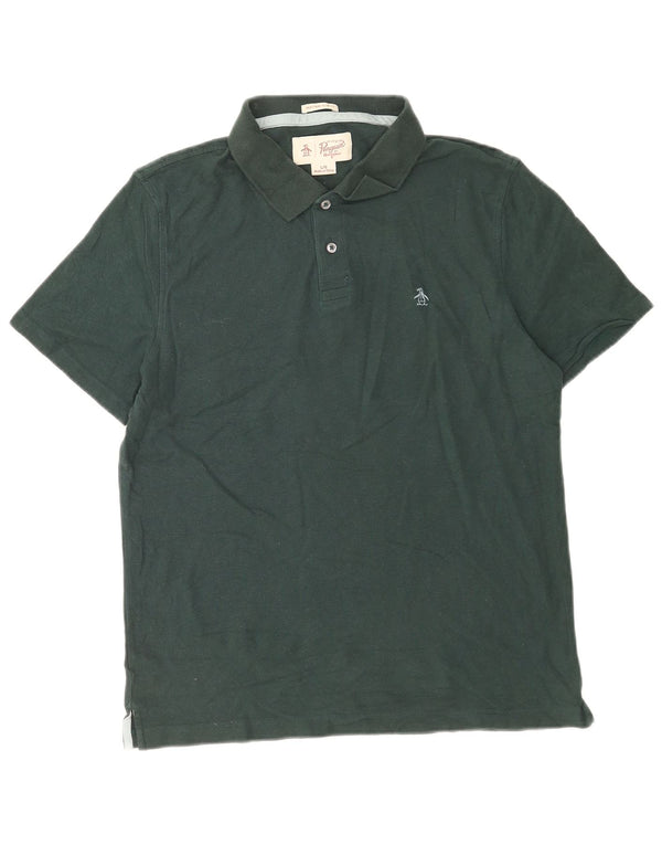 Penguin Mens Heritage Slim Fit Polo Shirt Large Green