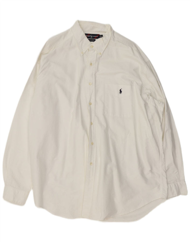 Ralph Lauren Mens Big & Tall Shirt XL White Cotton