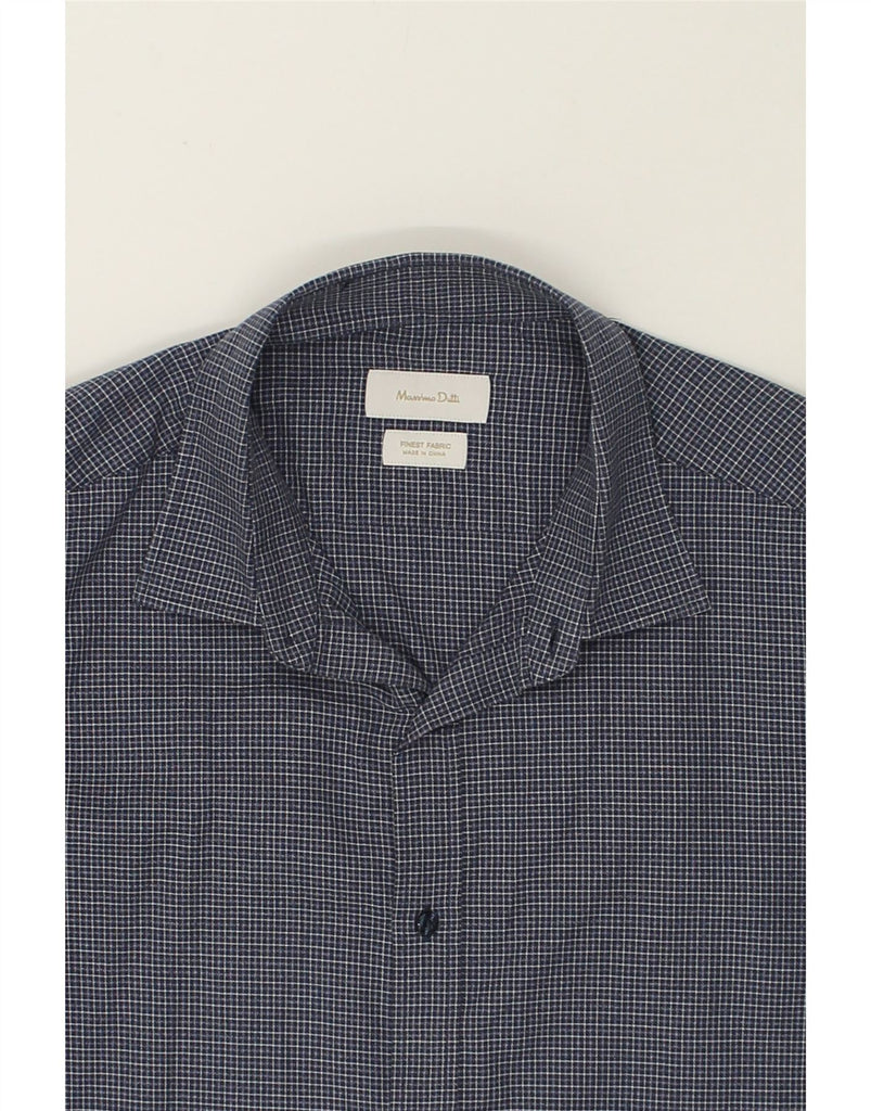 MASSIMO DUTTI Mens Shirt XL Navy Blue Check | Vintage Massimo Dutti | Thrift | Second-Hand Massimo Dutti | Used Clothing | Messina Hembry 