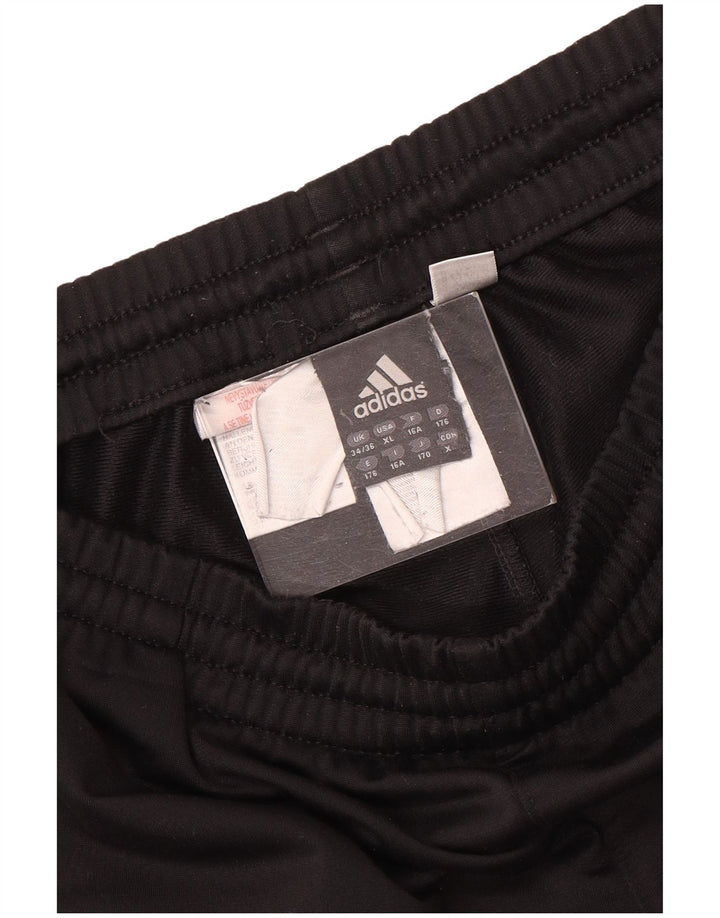 Adidas Boys Tracksuit Trousers Joggers 15-16 Years Black Polyester