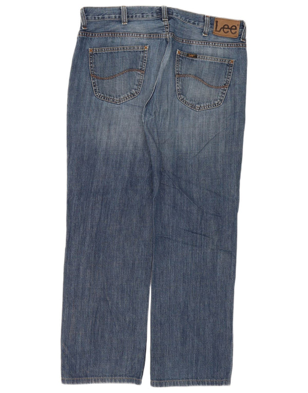 Lee Mens Seattle Straight Jeans W38 L30 Blue Cotton