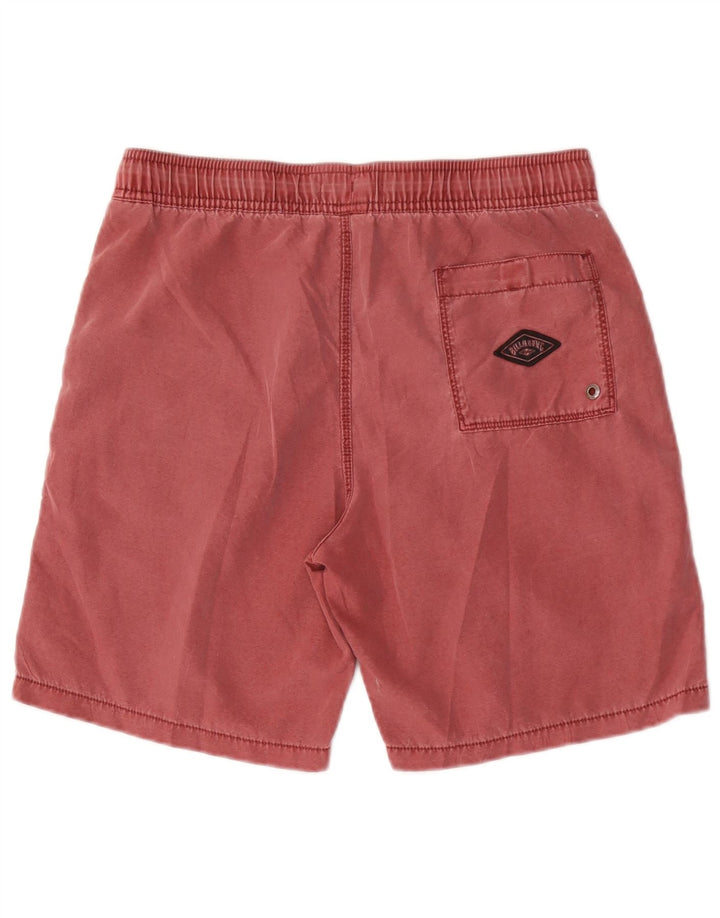 Billabong Boys Swimming Shorts 13-14 Years Maroon Polyester