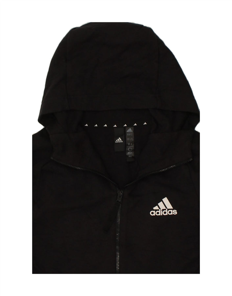 ADIDAS Mens Zip Hoodie Sweater Small Black Cotton | Vintage Adidas | Thrift | Second-Hand Adidas | Used Clothing | Messina Hembry 