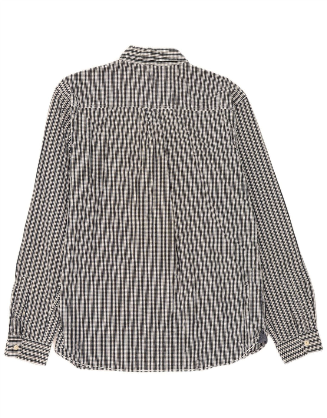 White Stuff Mens Classic Fit Shirt XL Navy Blue Check Cotton