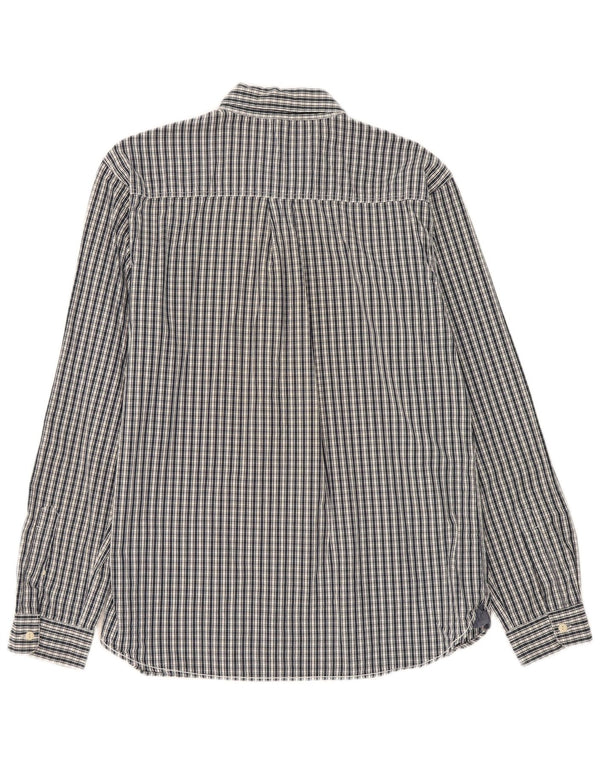 White Stuff Mens Classic Fit Shirt XL Navy Blue Check Cotton