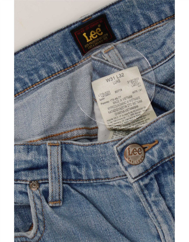 Lee Mens Slim Tapered Jeans W31 L28 Blue Cotton