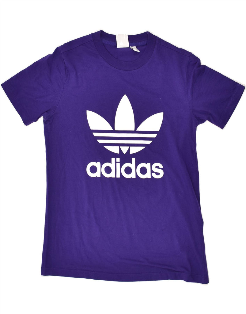 ADIDAS Womens Graphic T-Shirt Top UK 10 Small  Purple Cotton | Vintage Adidas | Thrift | Second-Hand Adidas | Used Clothing | Messina Hembry 