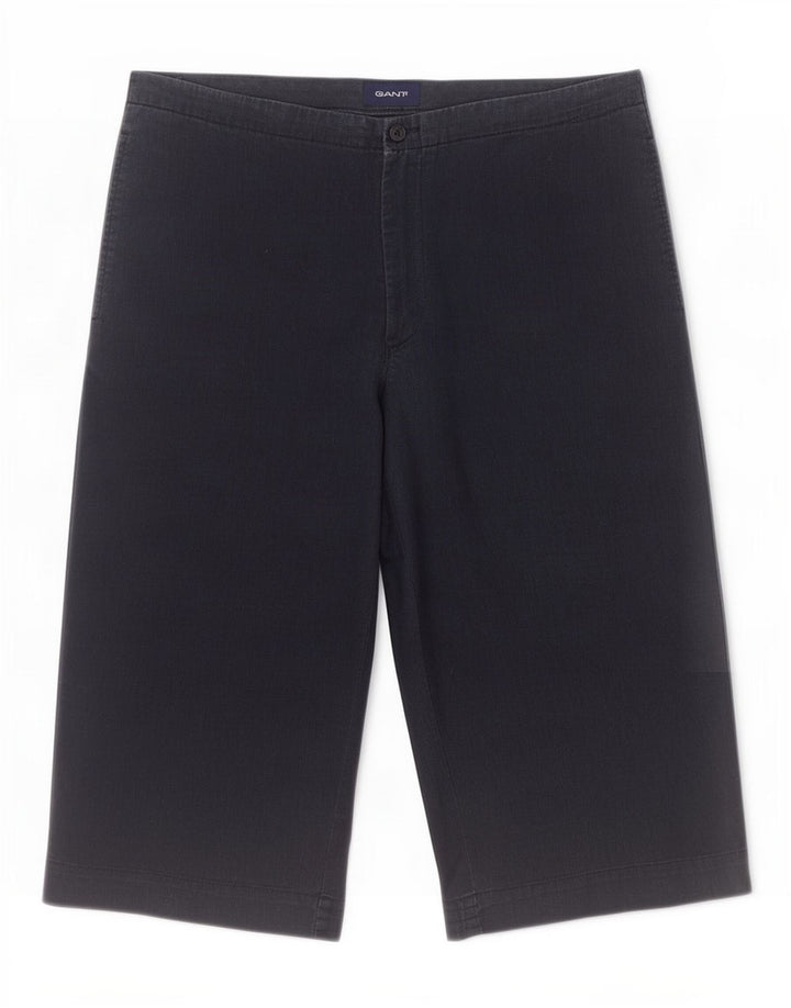 Gant Mens Bermuda Shorts W35 Large Navy Blue Linen