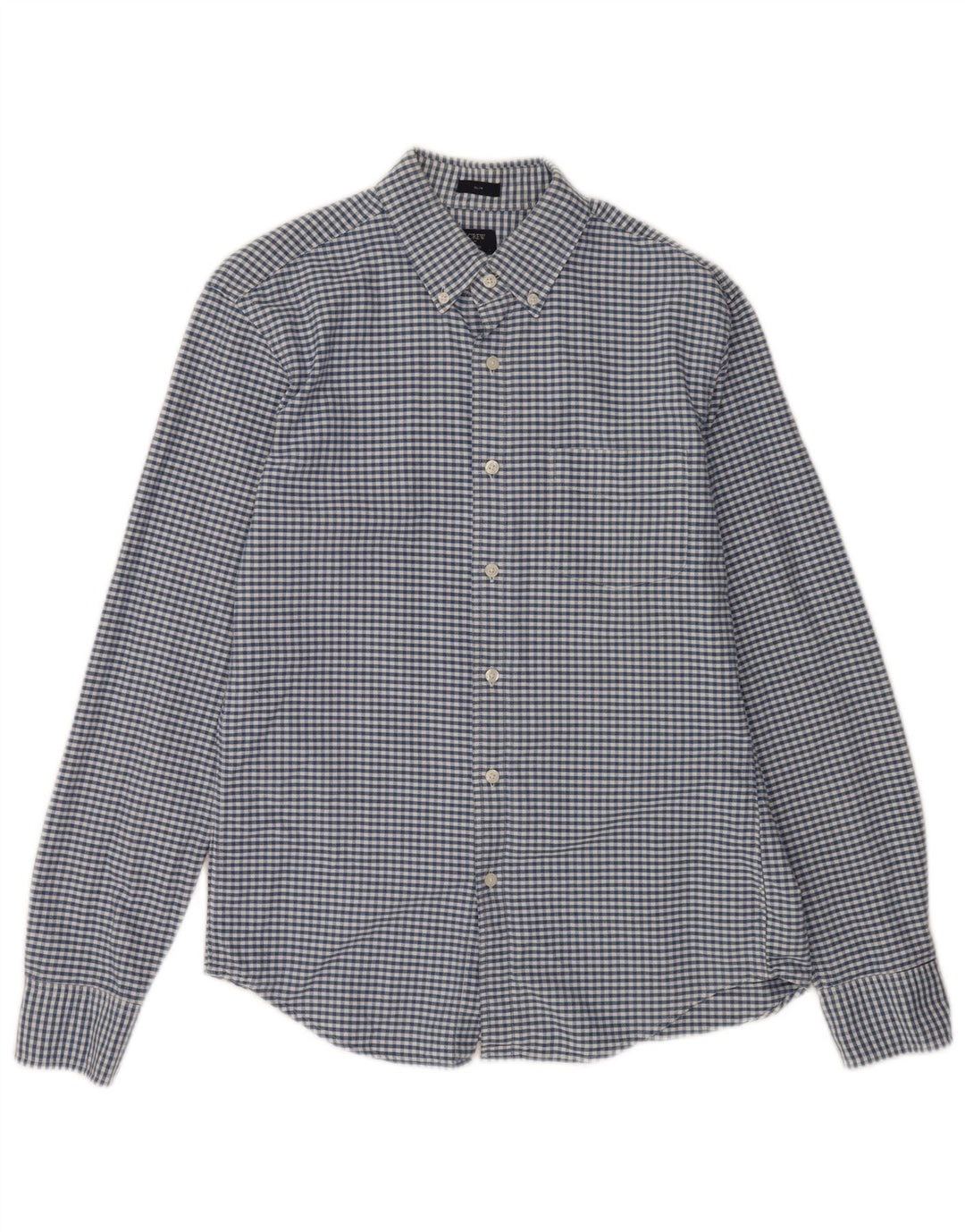 J. CREW Mens Slim Fit Shirt Medium Blue Gingham Cotton