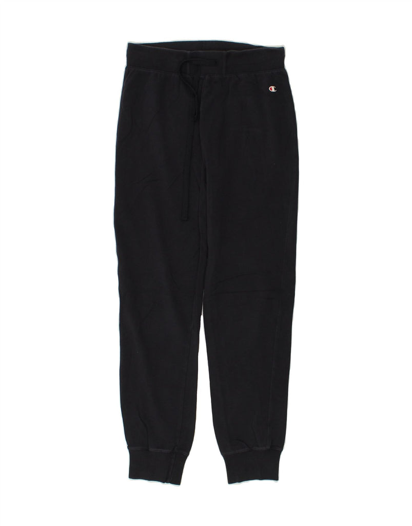 CHAMPION Womens Tracksuit Trousers Joggers UK 6 XS Navy Blue Cotton | Vintage Champion | Thrift | Second-Hand Champion | Used Clothing | Messina Hembry 