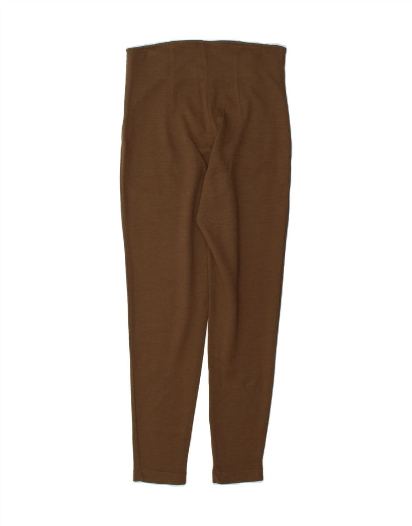 VINTAGE Womens Slim High Waist Trousers IT 46 Large W28 L28 Brown Vintage Vintage and Second-Hand Vintage from Messina Hembry 
