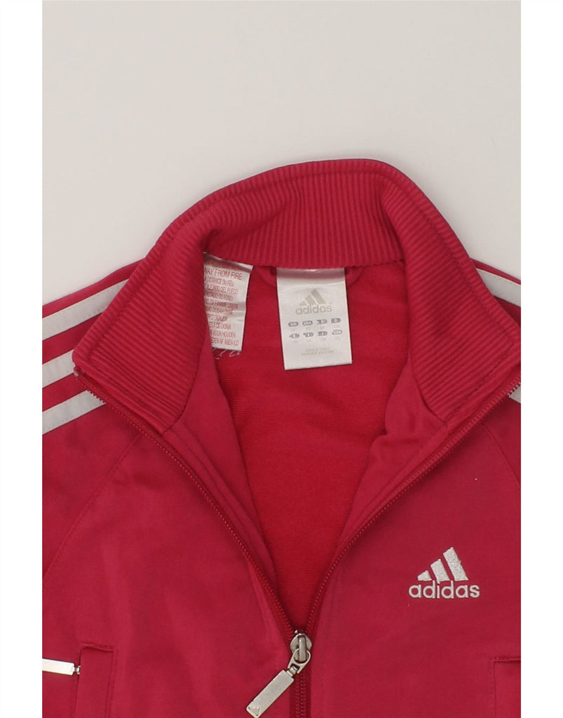 ADIDAS Girls Tracksuit Top Jacket 5-6 Years Pink Polyester | Vintage Adidas | Thrift | Second-Hand Adidas | Used Clothing | Messina Hembry 