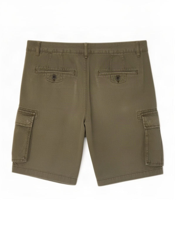 OVS Mens Regular Fit Cargo Shorts IT 50 Large W36 Khaki Cotton