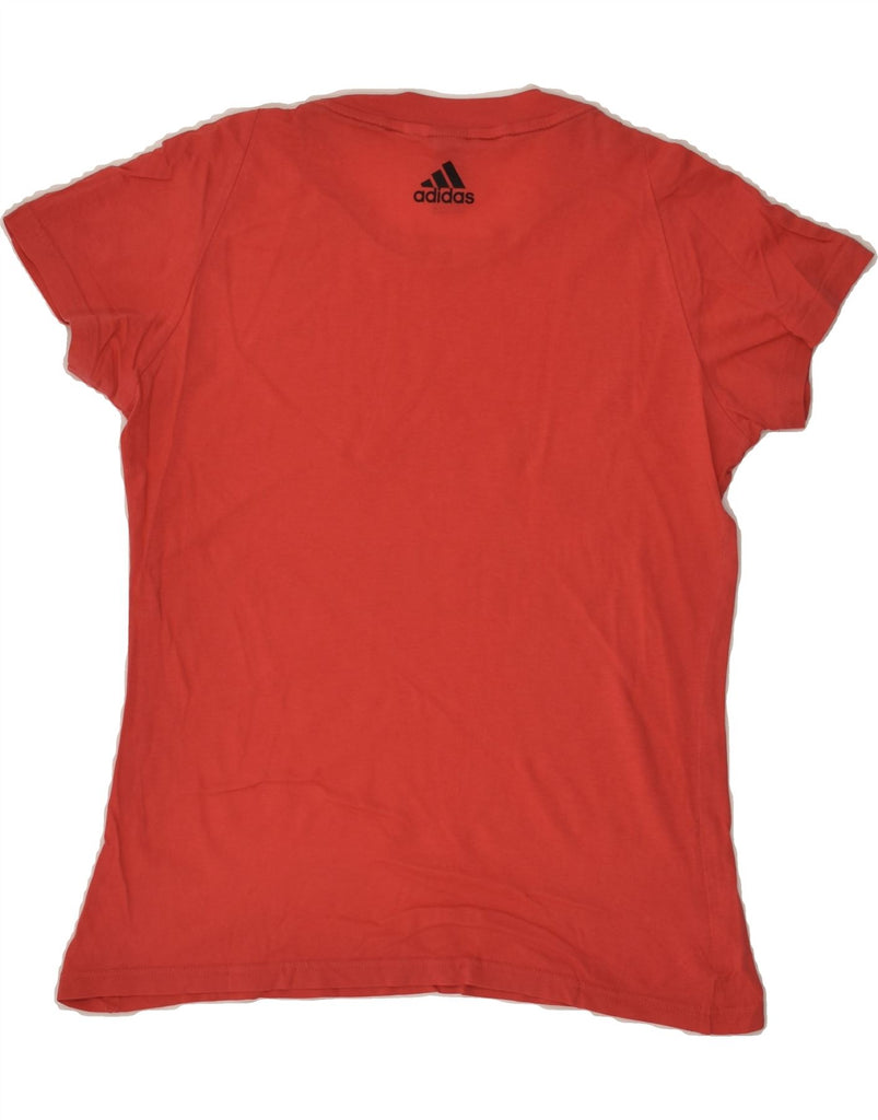 ADIDAS Womens Graphic T-Shirt Top UK 12 Medium Red | Vintage Adidas | Thrift | Second-Hand Adidas | Used Clothing | Messina Hembry 