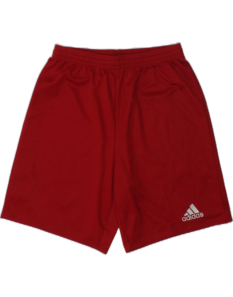 ADIDAS Boys Climalite Sport Shorts 13-14 Years Red Polyester | Vintage Adidas | Thrift | Second-Hand Adidas | Used Clothing | Messina Hembry 