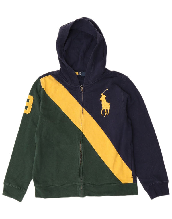 Polo Ralph Lauren Boys Zip Hoodie Sweater 14-15 Years Large Navy Blue