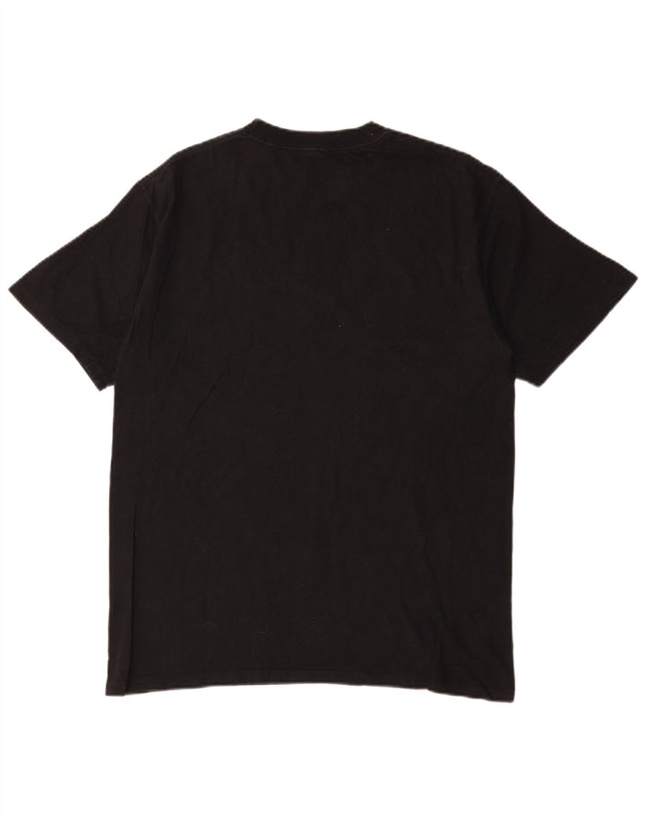 Champion Mens T-Shirt Top Medium Black Cotton