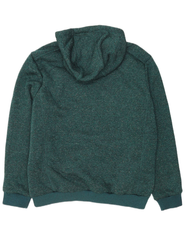 Mountain Warehouse Mens Zip Hoodie Sweater XL Green Flecked Polyester