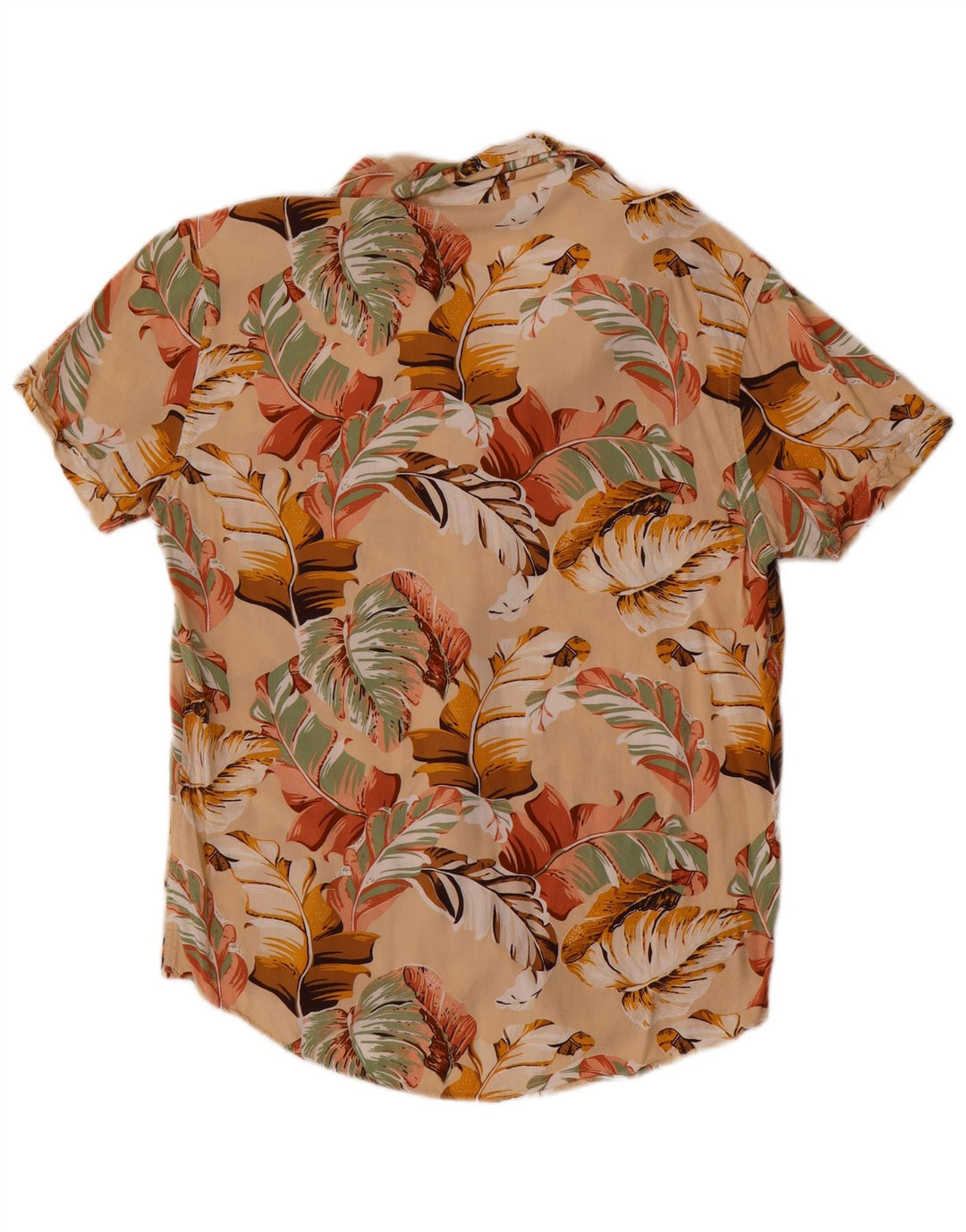 Marrakech Mens Shirt Medium Beige Floral Cotton