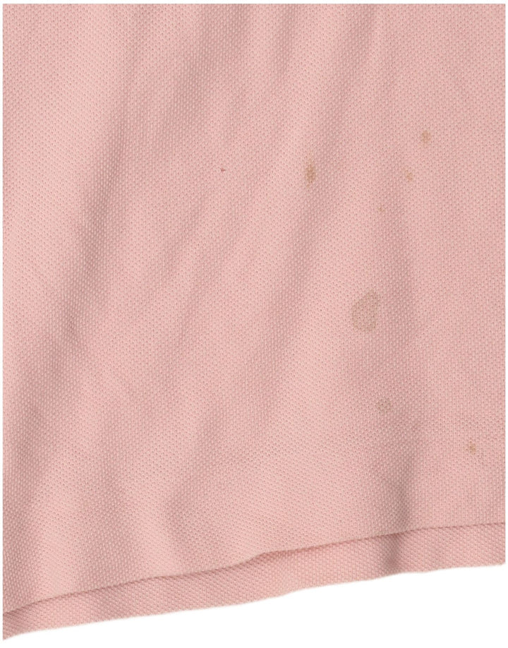 Lacoste Mens Polo Shirt Size 4 Medium Pink Cotton