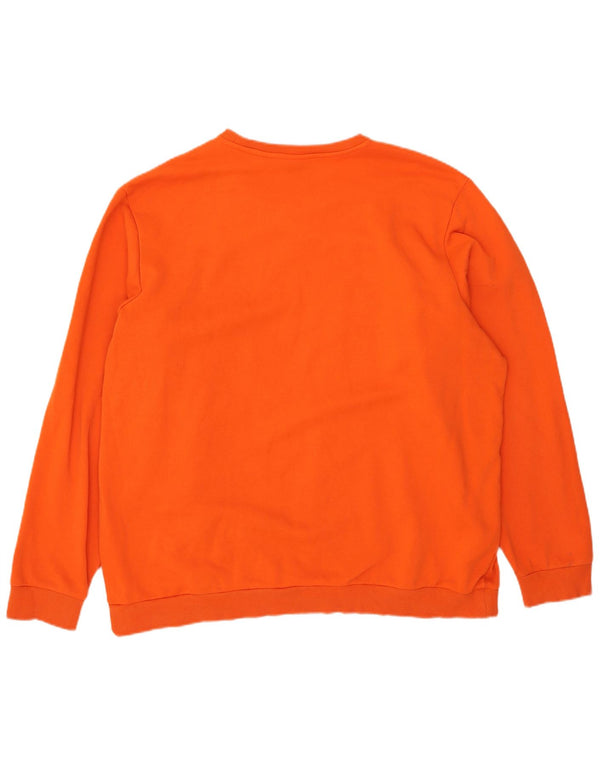 Adidas Mens Graphic Sweatshirt Jumper 2XL Orange Cotton