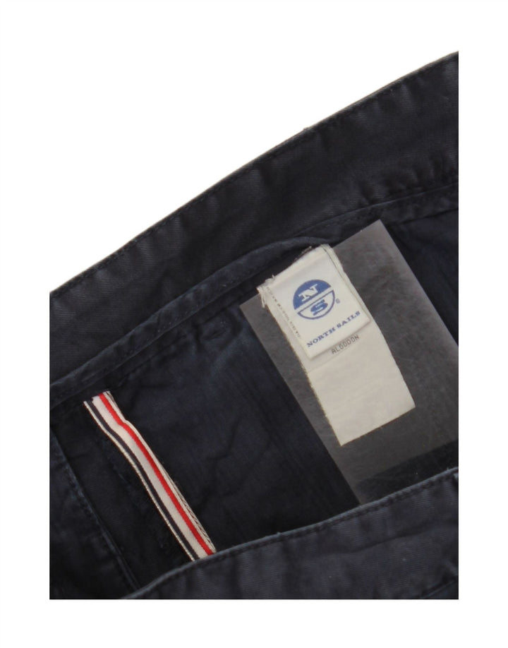 NORTH SAILS Mens Straight Cargo Trousers W33 L27 Navy Blue Cotton Vintage North Sails and Second-Hand North Sails from Messina Hembry 