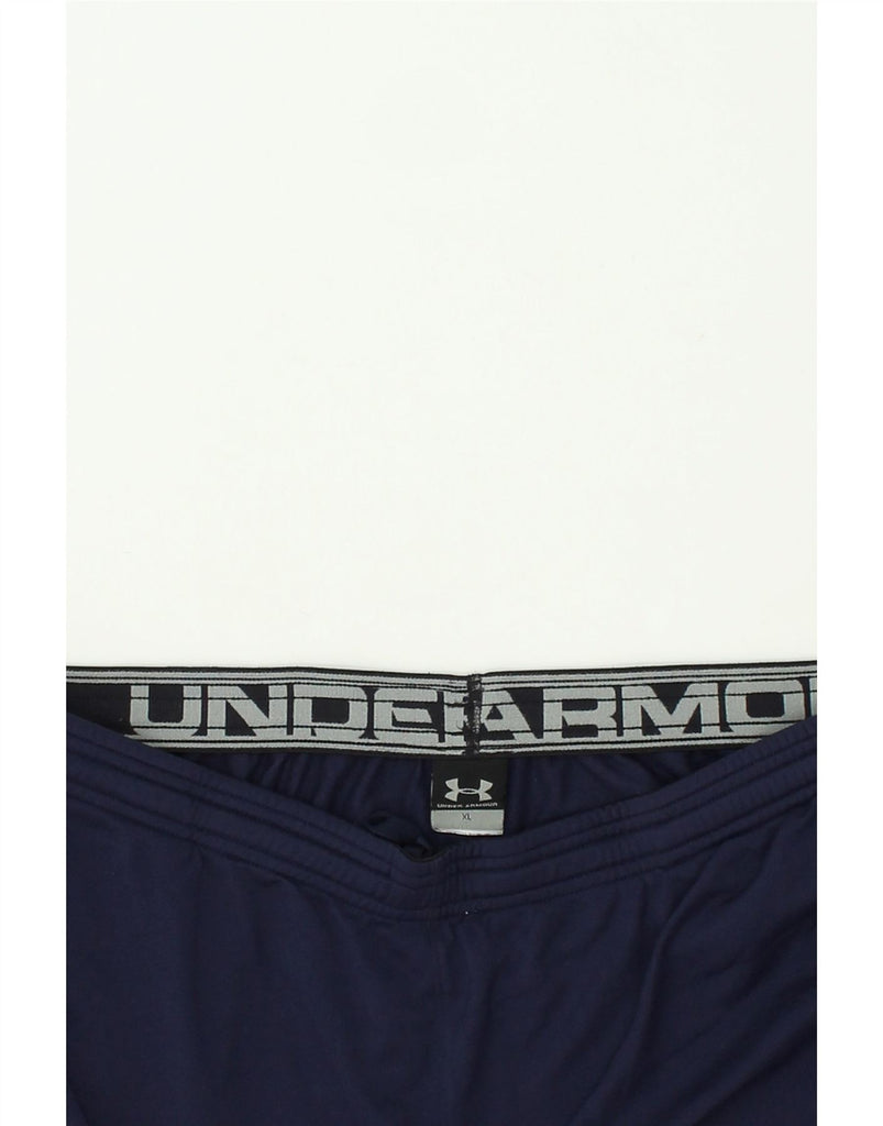 UNDER ARMOUR Boys Sport Shorts 15-16 Years XL Navy Blue Colourblock | Vintage Under Armour | Thrift | Second-Hand Under Armour | Used Clothing | Messina Hembry 