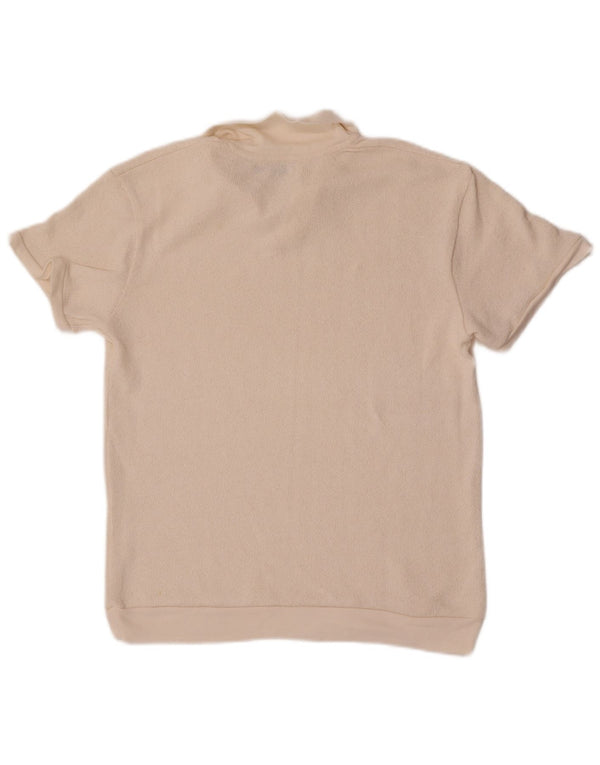 Zara Mens Polo Shirt Small Off White