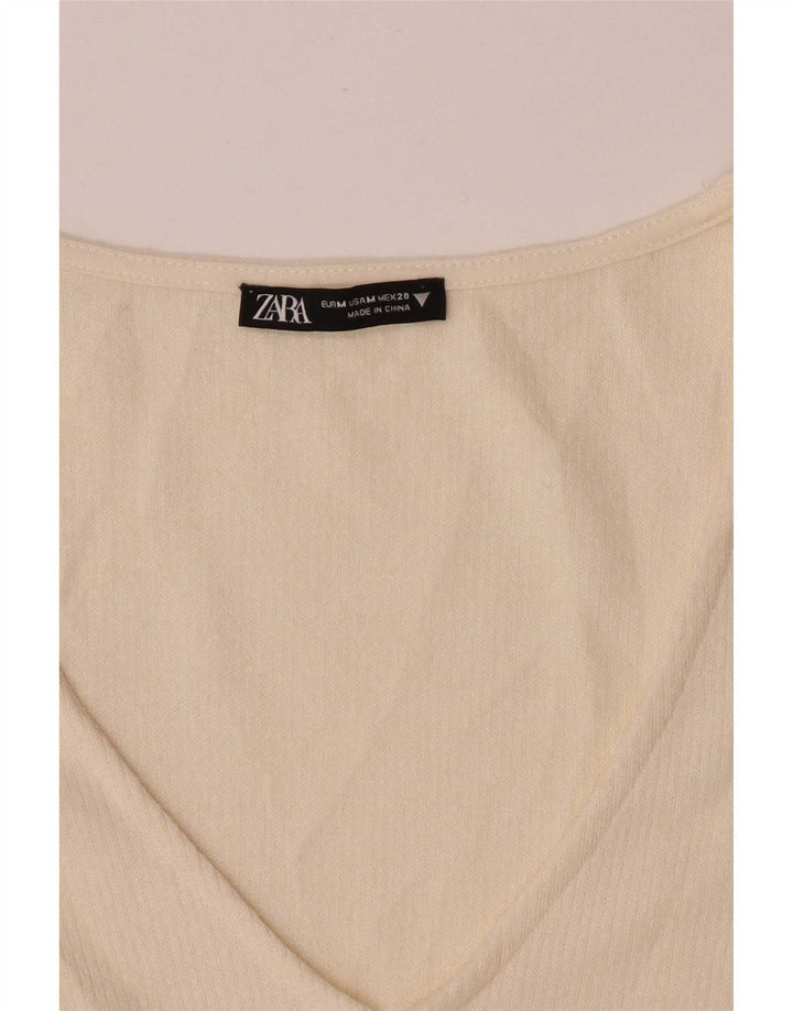Zara Womens Bolero Jumper UK 12 Medium Off White