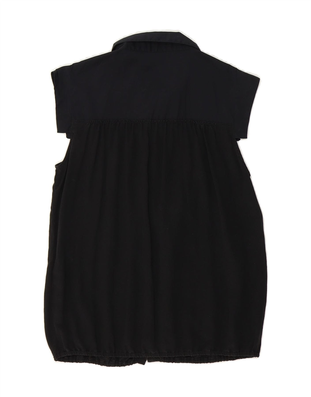 TRUSSARDI Womens Short Sleeve Shirt Blouse UK 10 Small Black Vintage Trussardi and Second-Hand Trussardi from Messina Hembry 