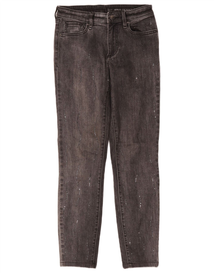 Armani Exchange Womens Super Skinny Jeans W25 L26 Grey