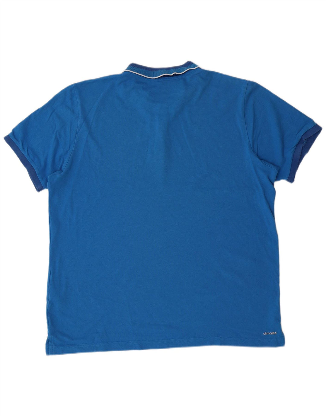 ADIDAS Mens Polo Shirt XL Blue Cotton