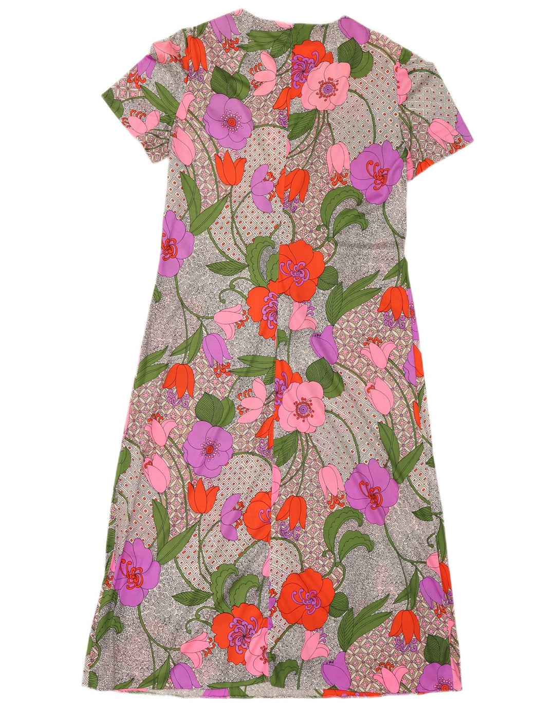 Vintage Womens Basic Dress UK 12 Medium Multicoloured Floral