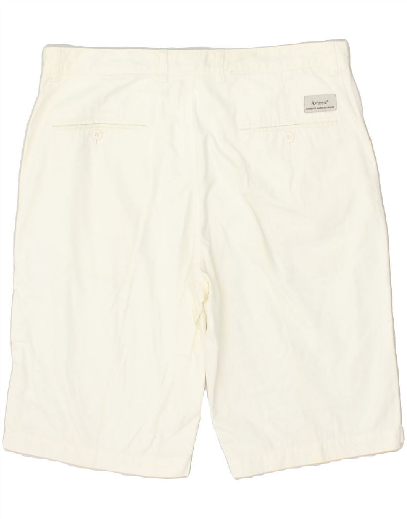 AVIREX Mens Chino Shorts W34 Large White Cotton | Vintage Avirex | Thrift | Second-Hand Avirex | Used Clothing | Messina Hembry 