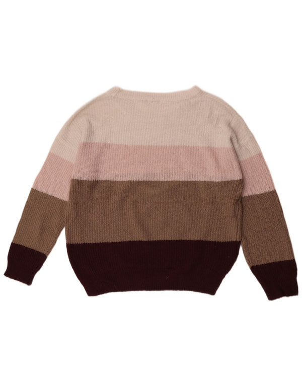 Market & Spruce Womens Crew Neck Jumper Sweater UK 14 Medium Multicoloured