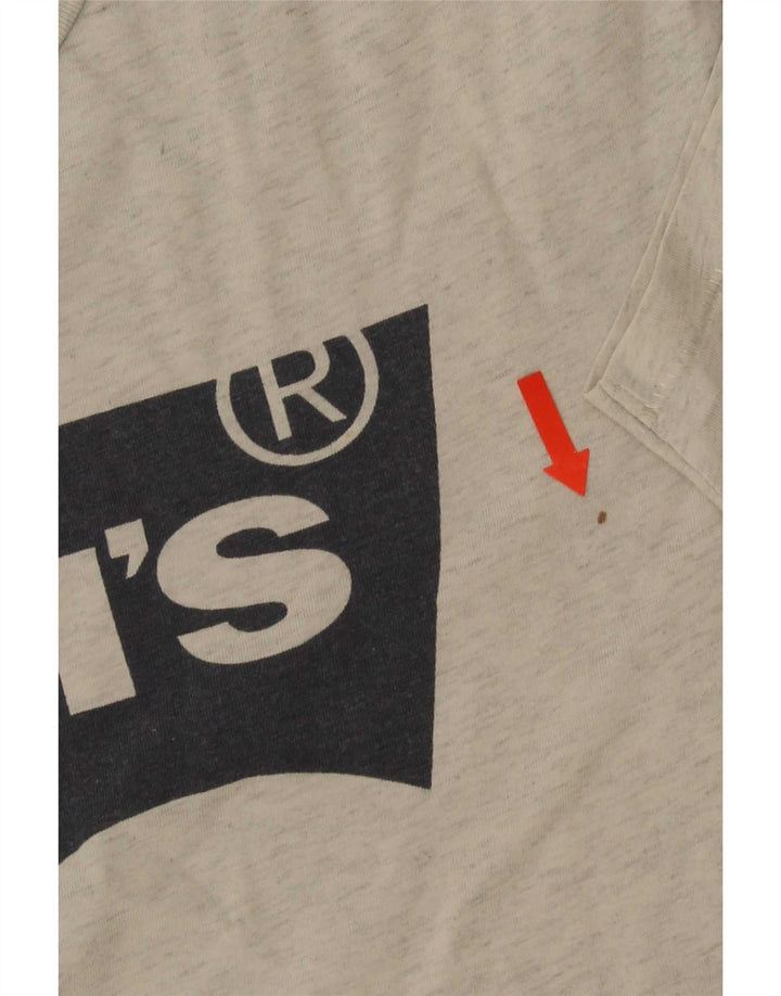 Levi's Mens Graphic T-Shirt Top Large Grey Flecked