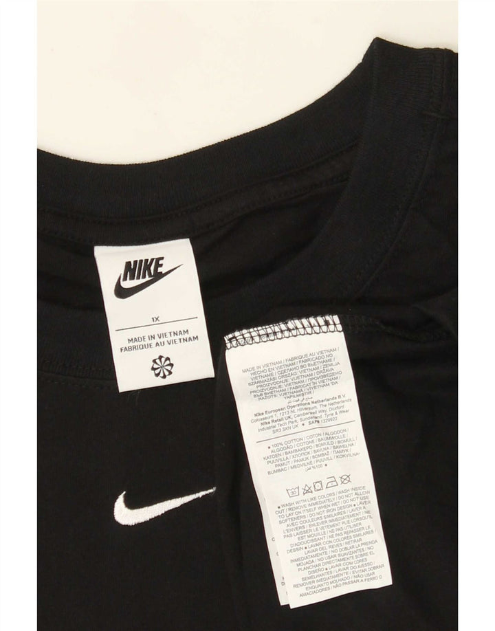 Nike Womens Oversized T-Shirt Top UK 18 XL Black Cotton
