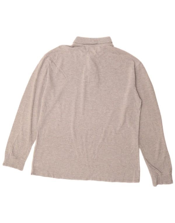 Kappa Mens Long Sleeve Polo Shirt XL Grey Cotton