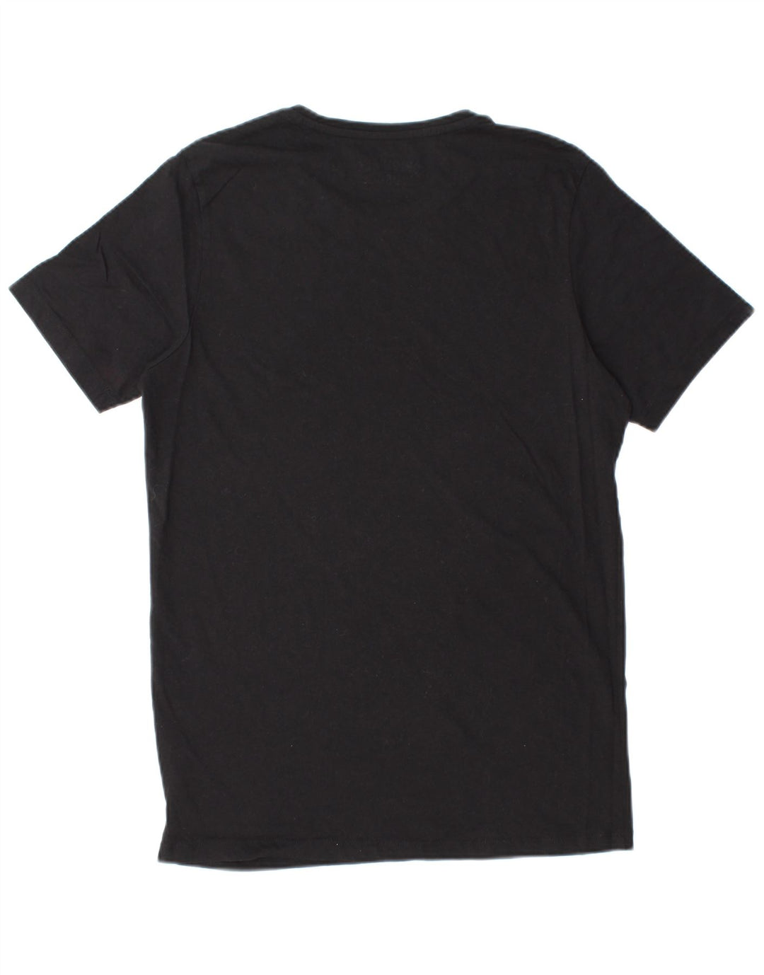 JACK & JONES Mens Graphic T-Shirt Top Large Black Cotton