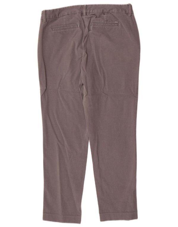 Tommy Hilfiger Womens Slim Cropped Trousers US 10 Large W30 L26 Grey Cotton