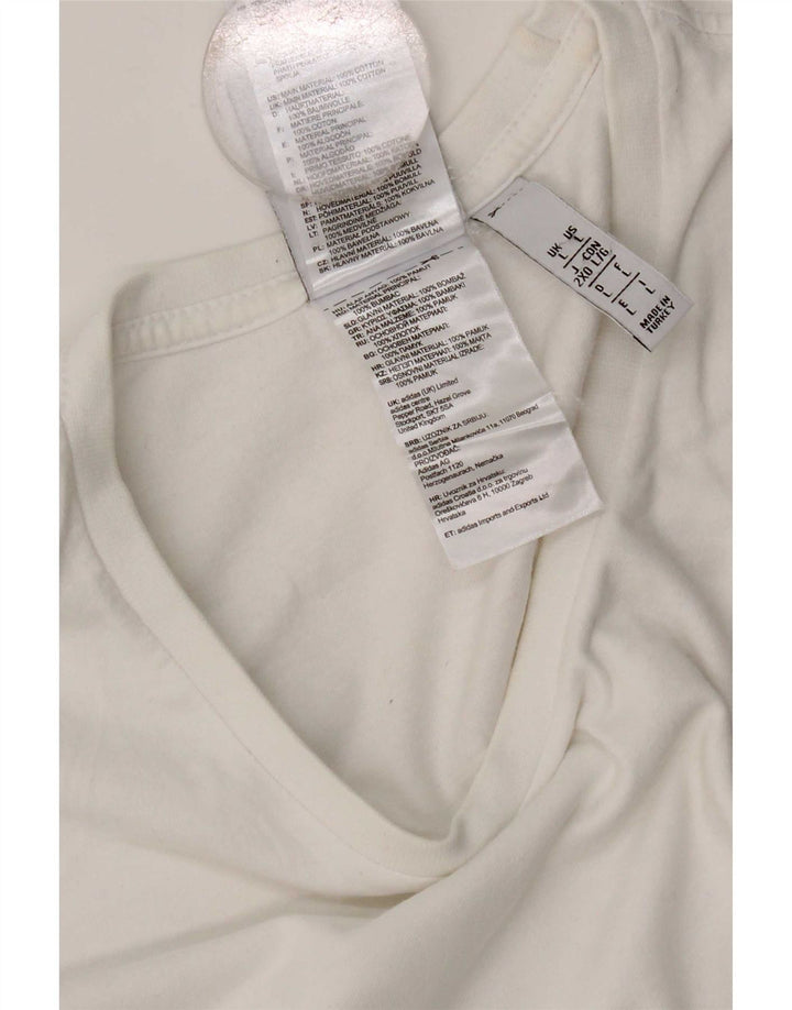 Adidas Mens T-Shirt Top Large White Cotton