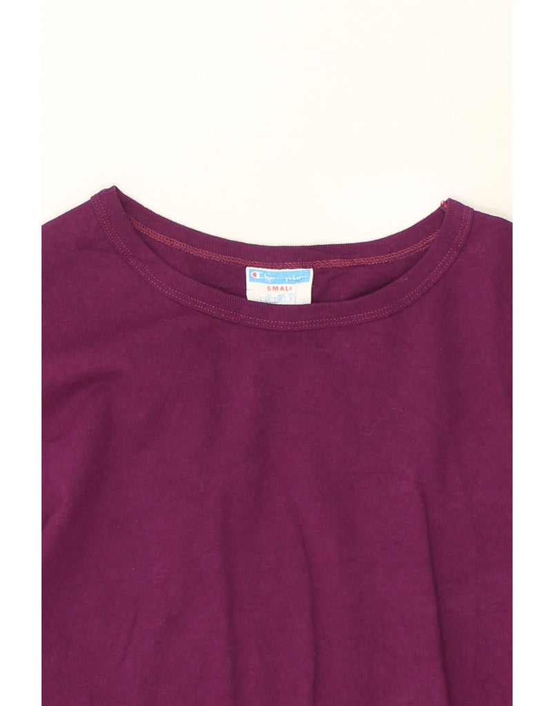 CHAMPION Womens Top Long Sleeve UK 10 Small Purple Cotton | Vintage Champion | Thrift | Second-Hand Champion | Used Clothing | Messina Hembry 