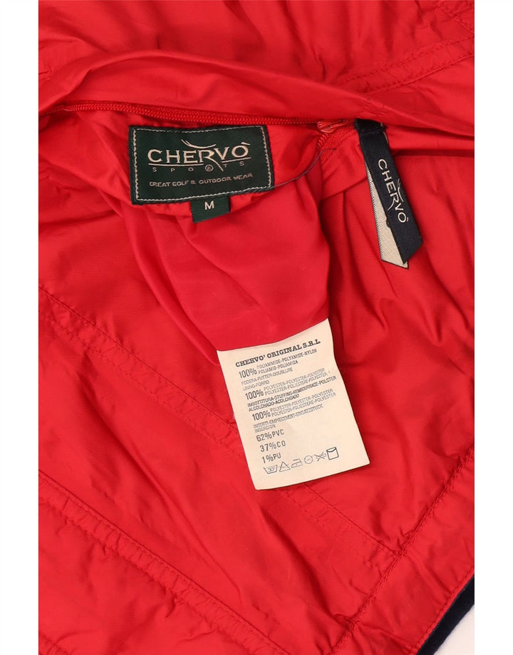 Chervo Mens Reversible Gilet UK 38 Medium Red Polyamide