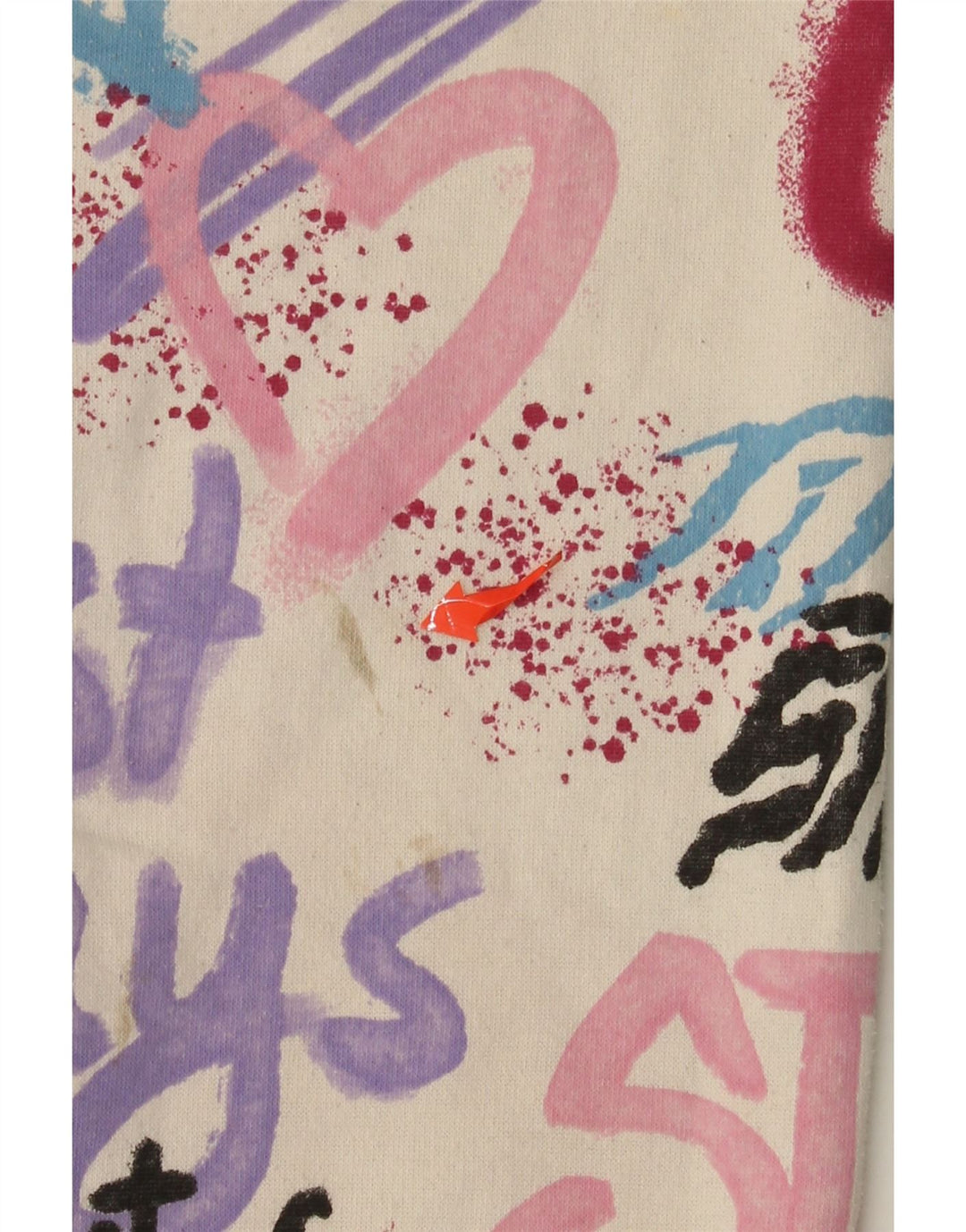 ZARA Girls Graphic Tracksuit Trousers Joggers 13-14 Years Off White Cotton