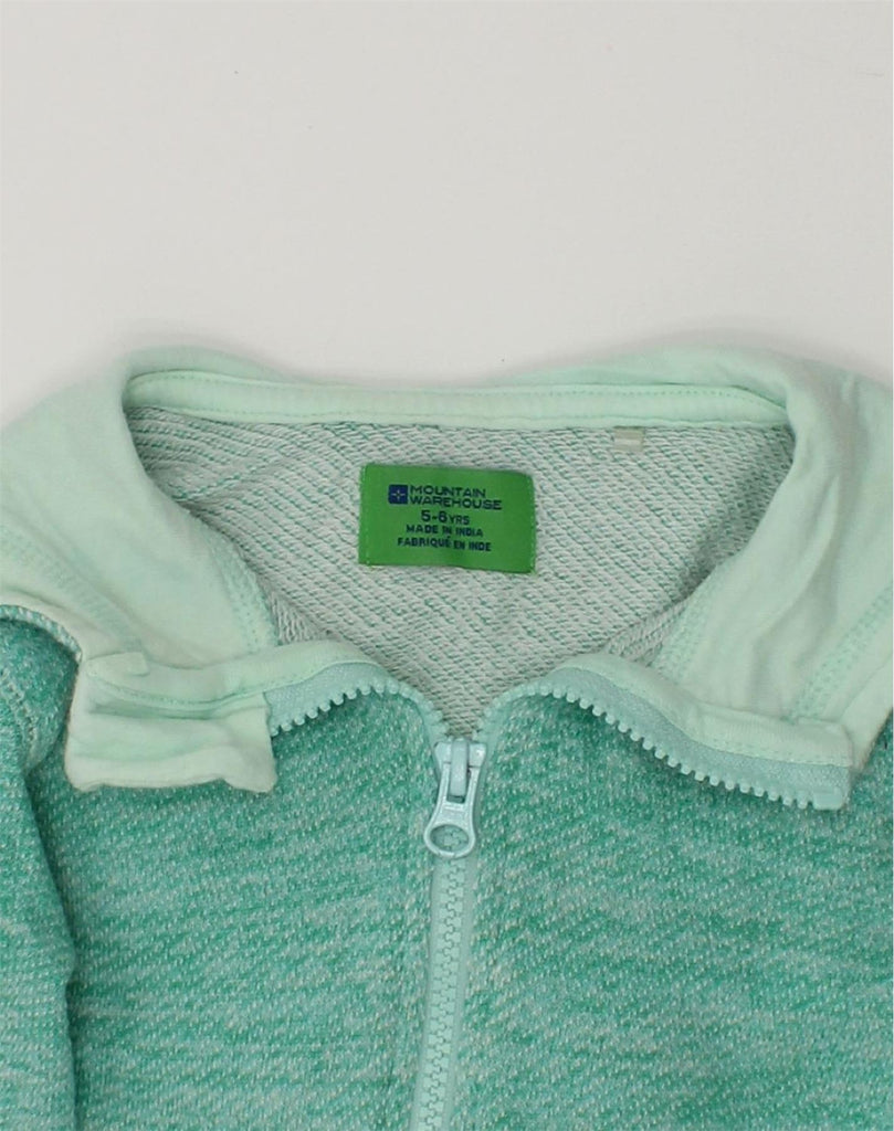 MOUNTAIN WAREHOUSE Boys Zip Hoodie Sweater 5-6 Years Green Cotton | Vintage Mountain Warehouse | Thrift | Second-Hand Mountain Warehouse | Used Clothing | Messina Hembry 