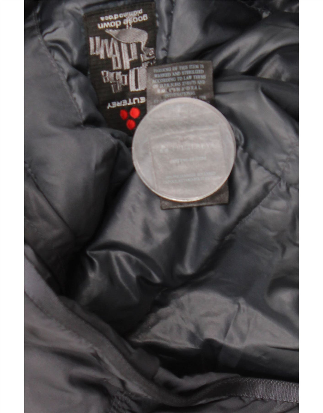 PEUTEREY Womens Hooded Padded Coat IT 40 Small Navy Blue Polyamide